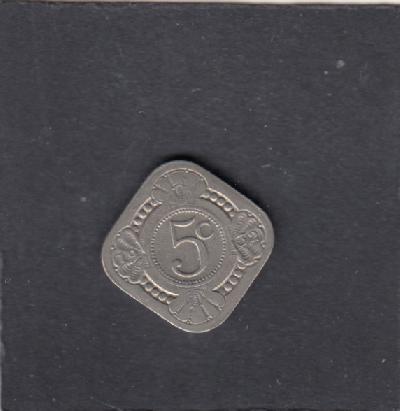 Beschrijving: 5 Cent WILHELMINA 